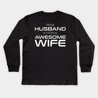 Proud Husband Kids Long Sleeve T-Shirt